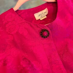 Raspberry Brocade Suit